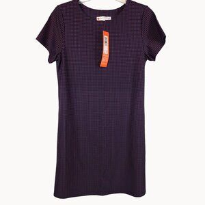 Basic Casual Workwear Office‎ Purple Red Polka Dot TShirt Dress Jude Connally M